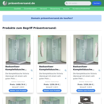 Screenshot präsentversand.de