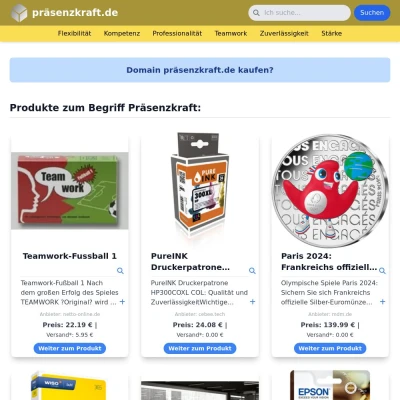 Screenshot präsenzkraft.de
