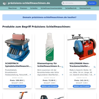 Screenshot präzisions-schleifmaschinen.de