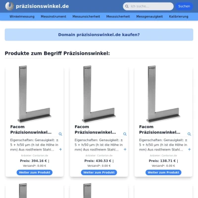 Screenshot präzisionswinkel.de