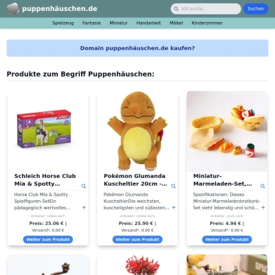 Screenshot puppenhäuschen.de