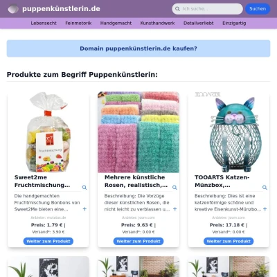 Screenshot puppenkünstlerin.de