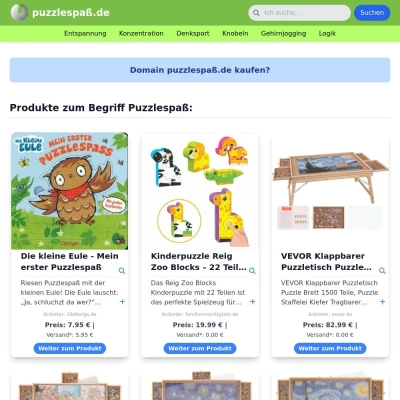 Screenshot puzzlespaß.de