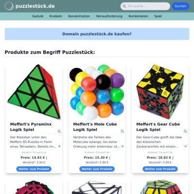Screenshot puzzlestück.de