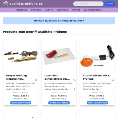 Screenshot qualitäts-prüfung.de