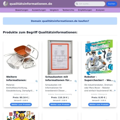 Screenshot qualitätsinformationen.de