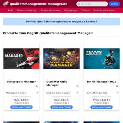 Screenshot qualitätsmanagement-manager.de