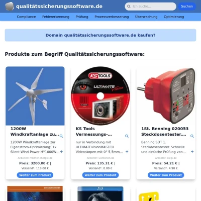 Screenshot qualitätssicherungssoftware.de