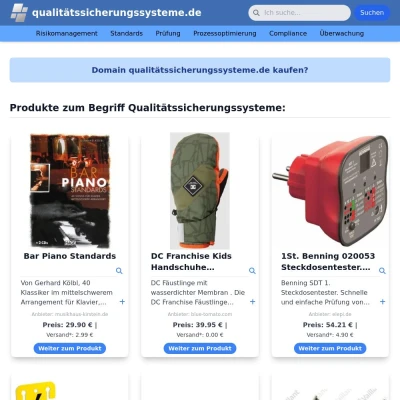 Screenshot qualitätssicherungssysteme.de