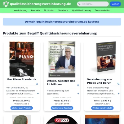 Screenshot qualitätssicherungsvereinbarung.de