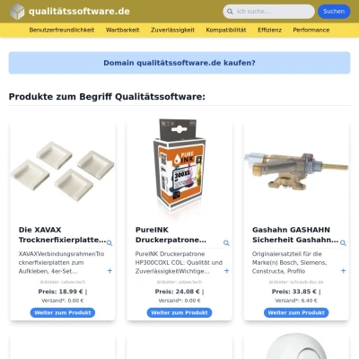 Screenshot qualitätssoftware.de