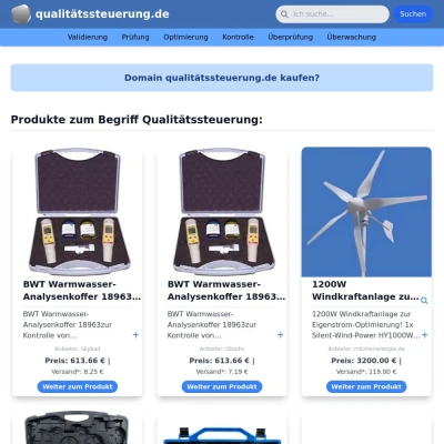 Screenshot qualitätssteuerung.de