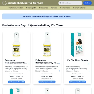 Screenshot quantenheilung-für-tiere.de