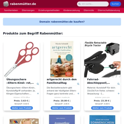 Screenshot rabenmütter.de