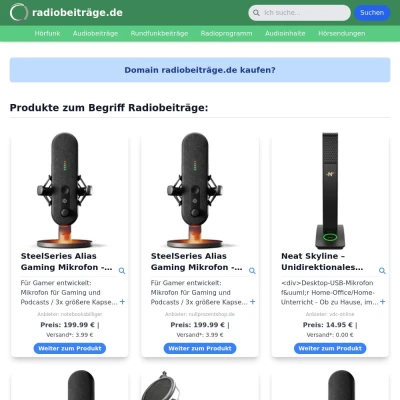 Screenshot radiobeiträge.de