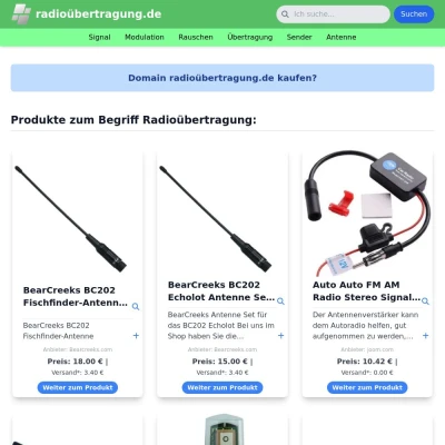 Screenshot radioübertragung.de