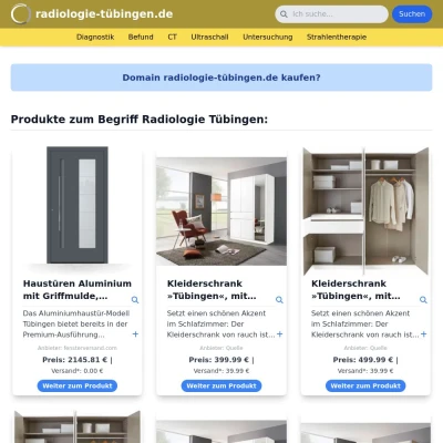 Screenshot radiologie-tübingen.de