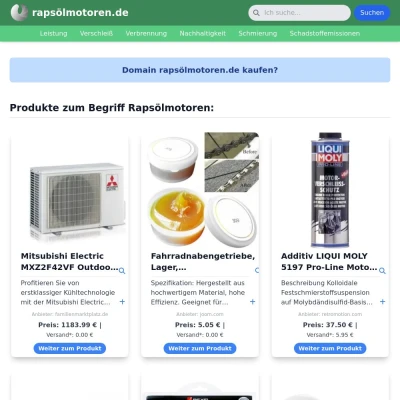 Screenshot rapsölmotoren.de