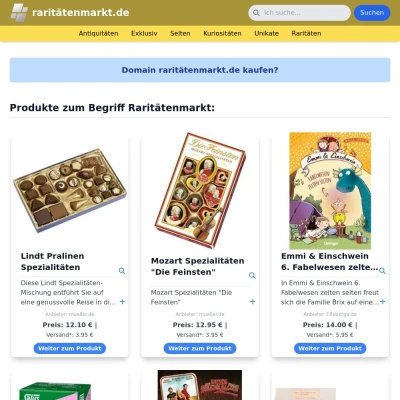 Screenshot raritätenmarkt.de