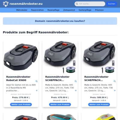 Screenshot rasenmähroboter.eu