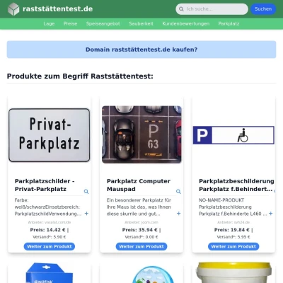 Screenshot raststättentest.de