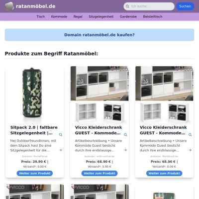 Screenshot ratanmöbel.de