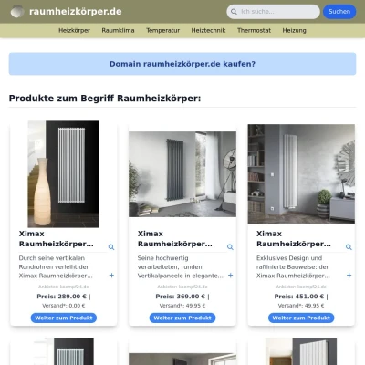 Screenshot raumheizkörper.de