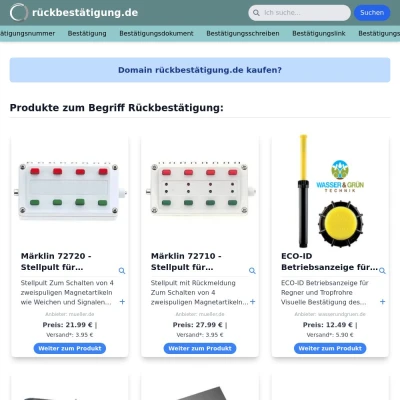 Screenshot rückbestätigung.de