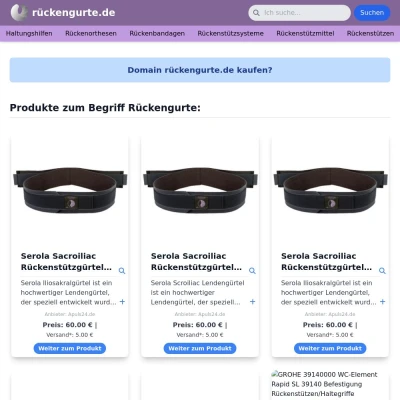 Screenshot rückengurte.de
