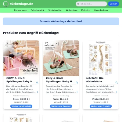 Screenshot rückenlage.de