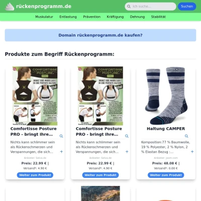 Screenshot rückenprogramm.de