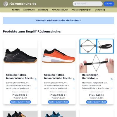 Screenshot rückenschuhe.de