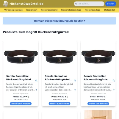 Screenshot rückenstützgürtel.de