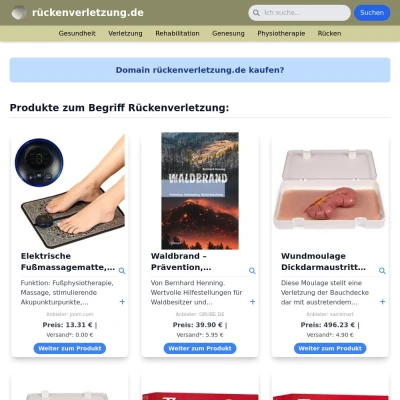 Screenshot rückenverletzung.de