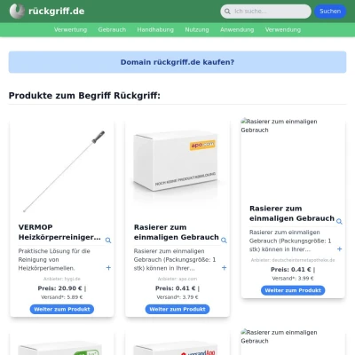 Screenshot rückgriff.de