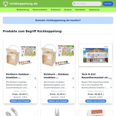 Screenshot rückkoppelung.de