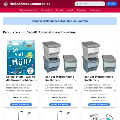 Screenshot rücknahmeautomaten.de