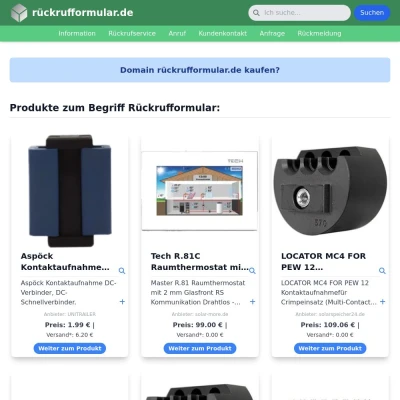 Screenshot rückrufformular.de