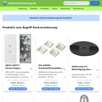 Screenshot rückverankerung.de