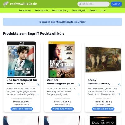 Screenshot rechtswillkür.de