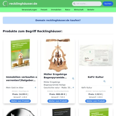 Screenshot recklinghäuser.de