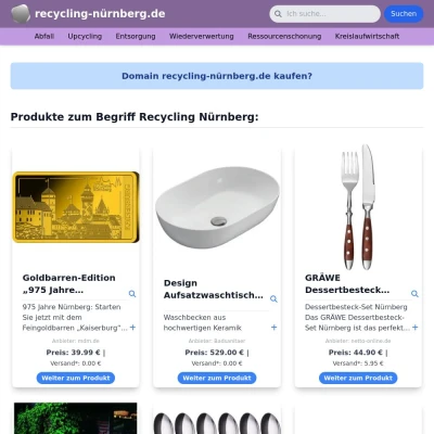 Screenshot recycling-nürnberg.de