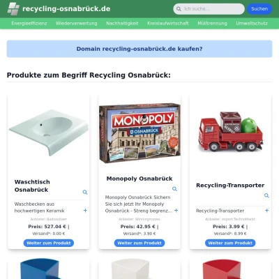 Screenshot recycling-osnabrück.de