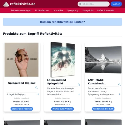 Screenshot reflektivität.de