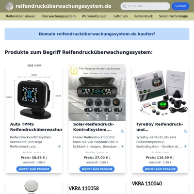 Screenshot reifendrucküberwachungssystem.de