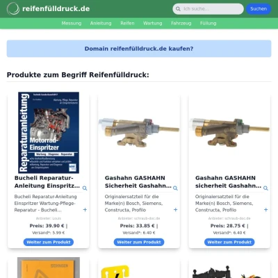 Screenshot reifenfülldruck.de