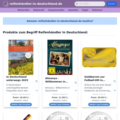 Screenshot reifenhändler-in-deutschland.de