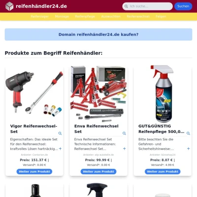 Screenshot reifenhändler24.de