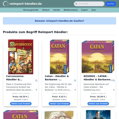 Screenshot reimport-händler.de