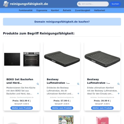 Screenshot reinigungsfähigkeit.de